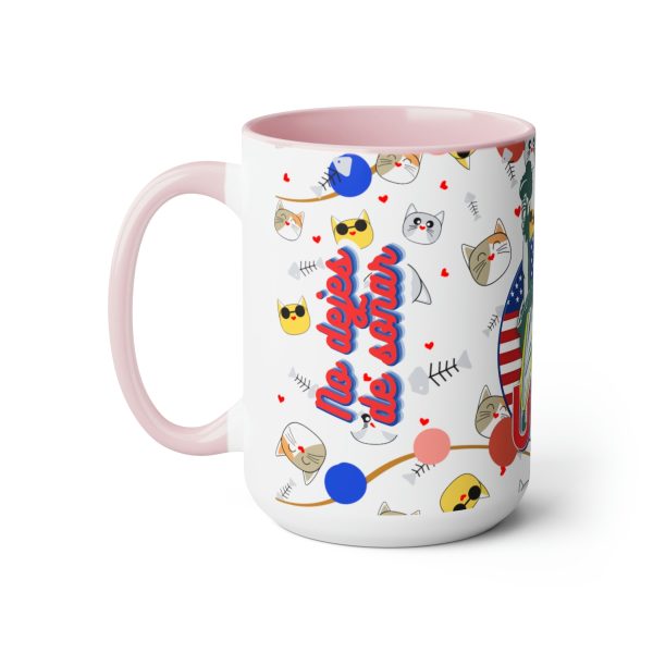 Taza mug de dos tonos – Coffee Mugs, 15oz Latinos USA